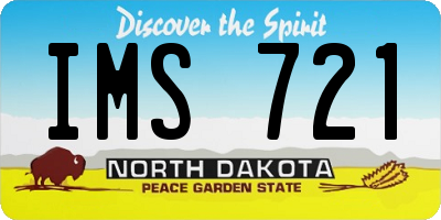ND license plate IMS721