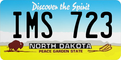 ND license plate IMS723