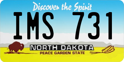 ND license plate IMS731