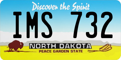ND license plate IMS732
