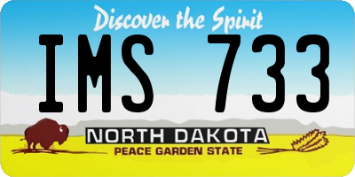 ND license plate IMS733
