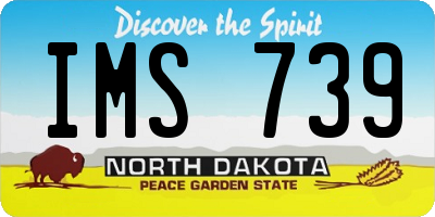 ND license plate IMS739