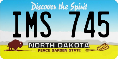 ND license plate IMS745