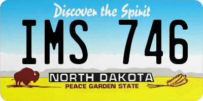 ND license plate IMS746