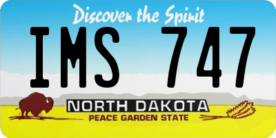 ND license plate IMS747