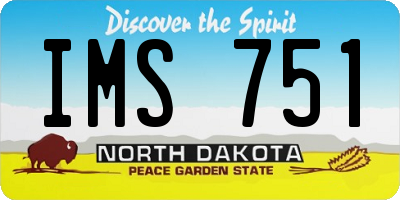 ND license plate IMS751