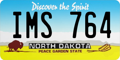ND license plate IMS764