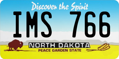 ND license plate IMS766