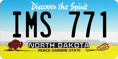 ND license plate IMS771