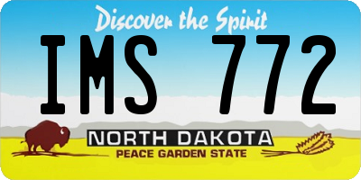 ND license plate IMS772