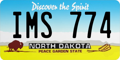 ND license plate IMS774