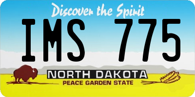 ND license plate IMS775