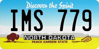 ND license plate IMS779