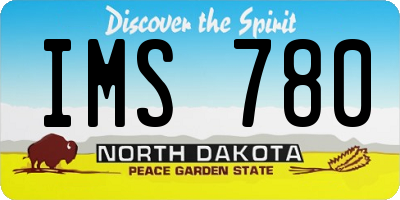 ND license plate IMS780