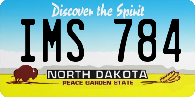 ND license plate IMS784
