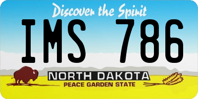 ND license plate IMS786