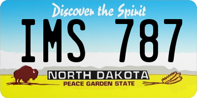 ND license plate IMS787