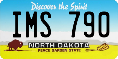 ND license plate IMS790