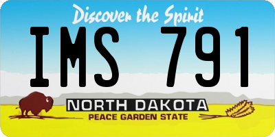 ND license plate IMS791