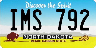 ND license plate IMS792