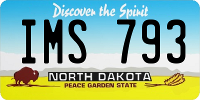 ND license plate IMS793