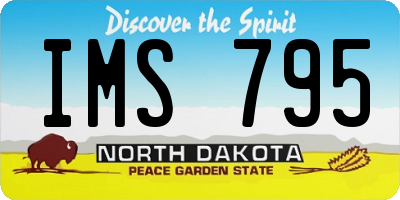 ND license plate IMS795