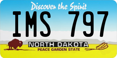 ND license plate IMS797