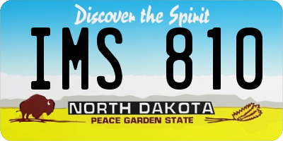 ND license plate IMS810