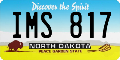 ND license plate IMS817