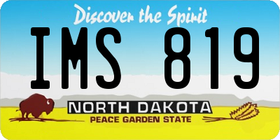 ND license plate IMS819