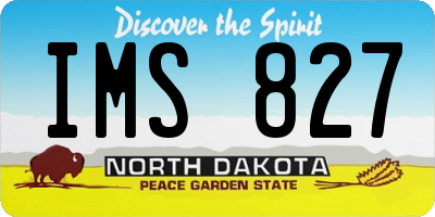 ND license plate IMS827