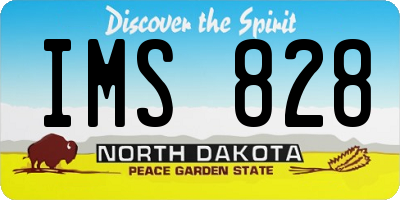 ND license plate IMS828