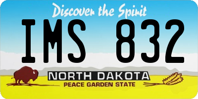 ND license plate IMS832