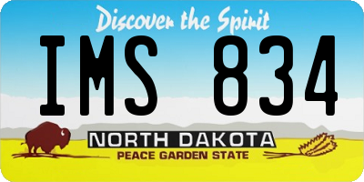 ND license plate IMS834