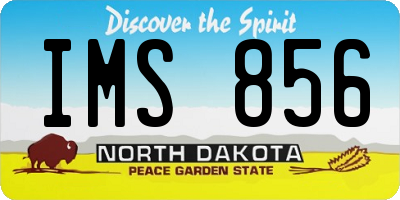 ND license plate IMS856