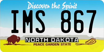 ND license plate IMS867