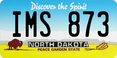 ND license plate IMS873