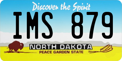 ND license plate IMS879
