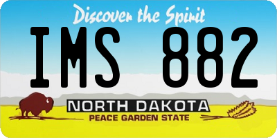 ND license plate IMS882