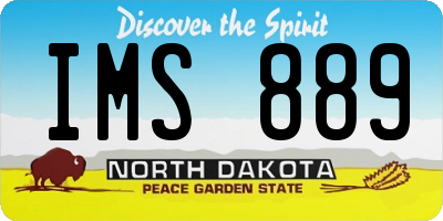 ND license plate IMS889