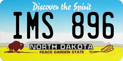 ND license plate IMS896