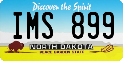 ND license plate IMS899