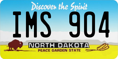 ND license plate IMS904