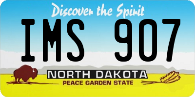 ND license plate IMS907