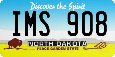 ND license plate IMS908