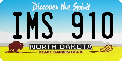 ND license plate IMS910