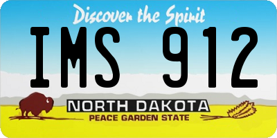 ND license plate IMS912