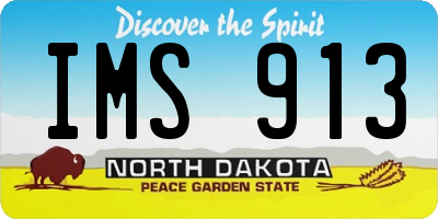 ND license plate IMS913