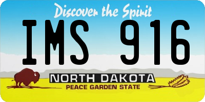 ND license plate IMS916