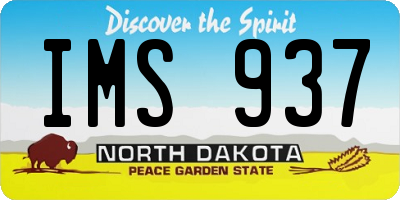 ND license plate IMS937